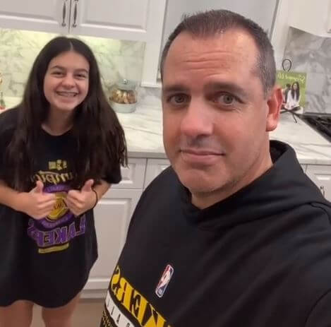 Arianna Vogel with her father Frank Vogel.